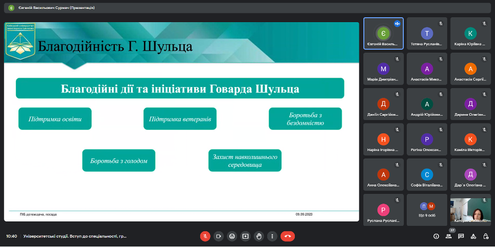 КУБГ Київський університет імені Бориса Грінченка портрет мененджера студентами ФЕУ факультет економіки та управління